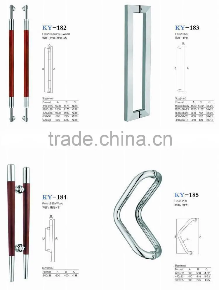 round tube special shape excellent surface stainless steel pull door handle