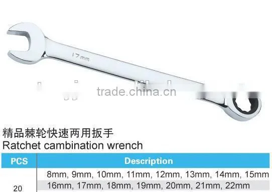 10*8-24 Combination Ratchet Wrench set