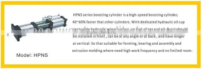 Hydro-pneumatic Booster System;Double action Hydro-Pneumatic Cylinder; boosting Cylinder HPNE Series Direct pressing design