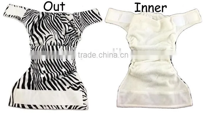 Double gussets soft breathable newborn AIO babies cloth diaper