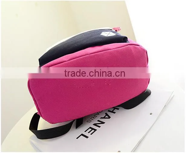 2015 new design ladies colors canvas backpack for stock
