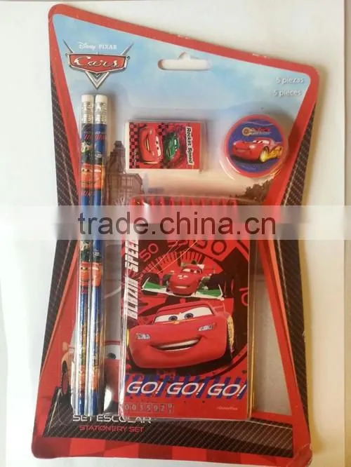 Promotion Set Cars Theme School Stationery Set