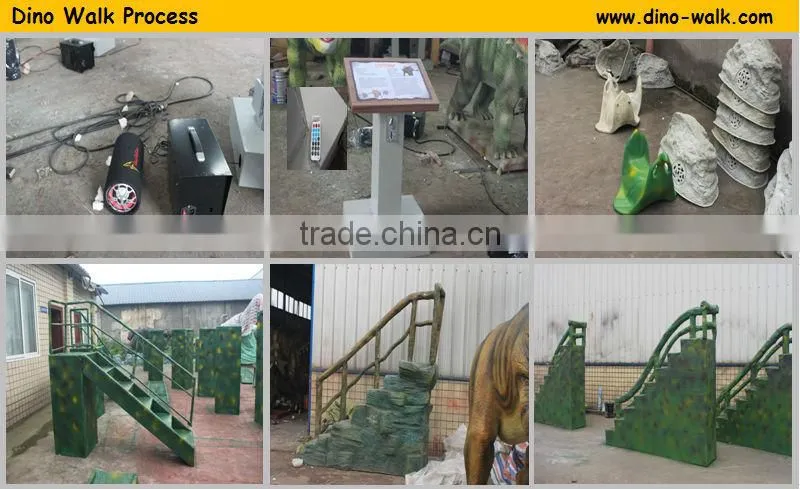 Amusement park outdoor mini dinosaur ride