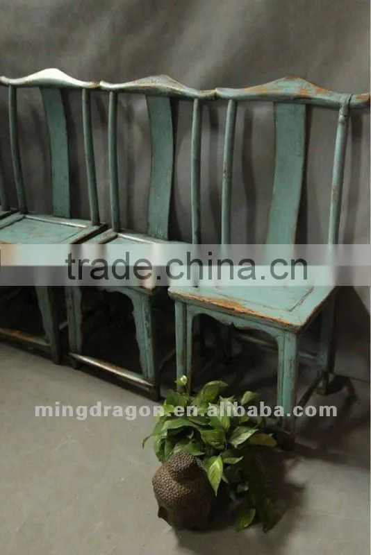 Chinese antique furniture pine wood Shanxi blue chair
