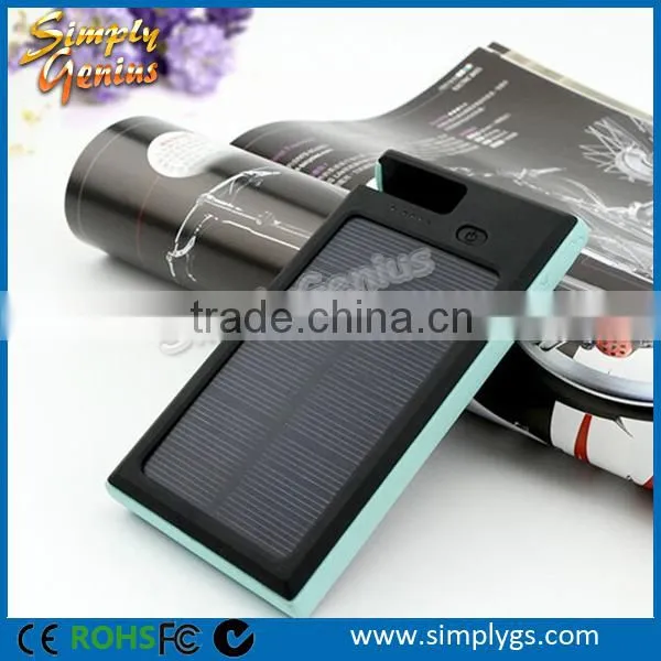 (Factory direct) 8000mah Solar power bank, power bank solar, li-polymer battery power bank