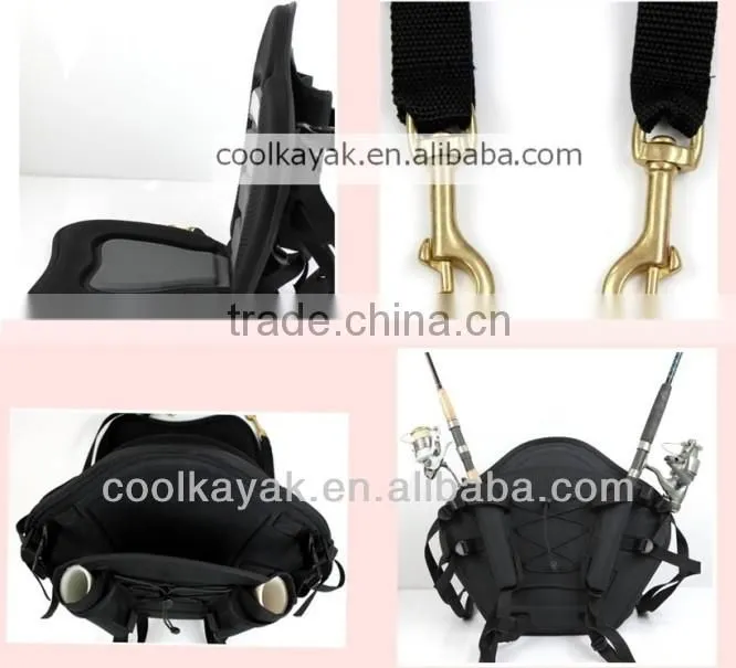 Cool Kayak Backseat With Bag And Rod Holder