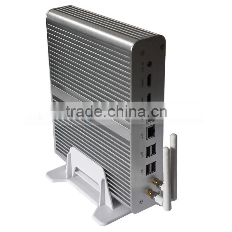 micro pc gaming desktop computer i7 5500u broadwell chipset 2 rj45 2hdmi sd card optical fiber nettop pc portable