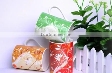 cheap white porcelain mug with custom design