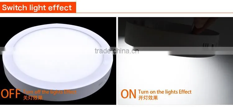 3W 6W 12W 18W led panel light fixtures surface mount led panel light 24W