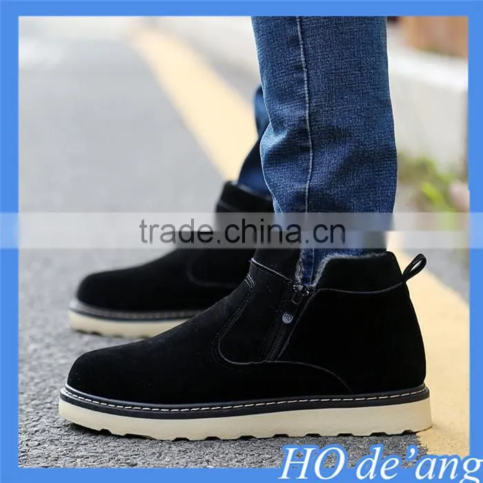 2015 new fashion men's boots wholesale male snow boots low tube boots warm winter velvet boots MHo-117