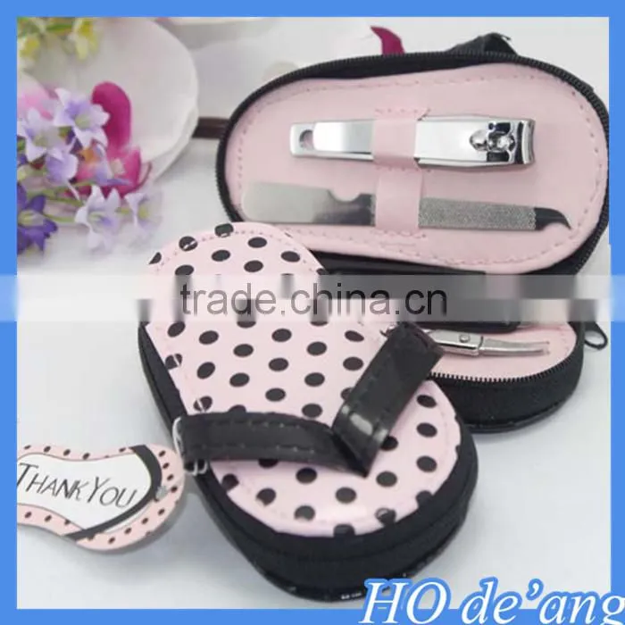 Hogift wedding supplies creative gifts wedding favor stainless steel beauty nail kit black manicure sets MHo-101