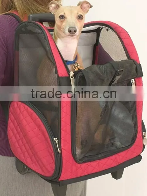 Wheel around travel pet carrier