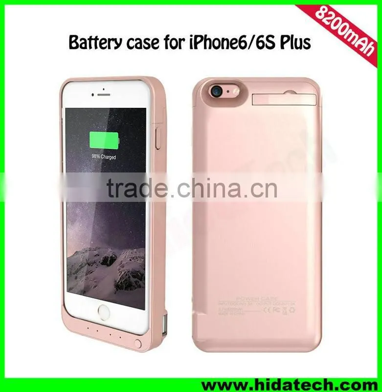Hot Selling 8200mah Battery Power Case for iPhone 6 iPhone 6 Plus Backup Battery Phone Case