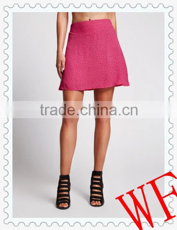 Hot! 2014 wholesale Fashion polka dot printed skirts womens with two colors
