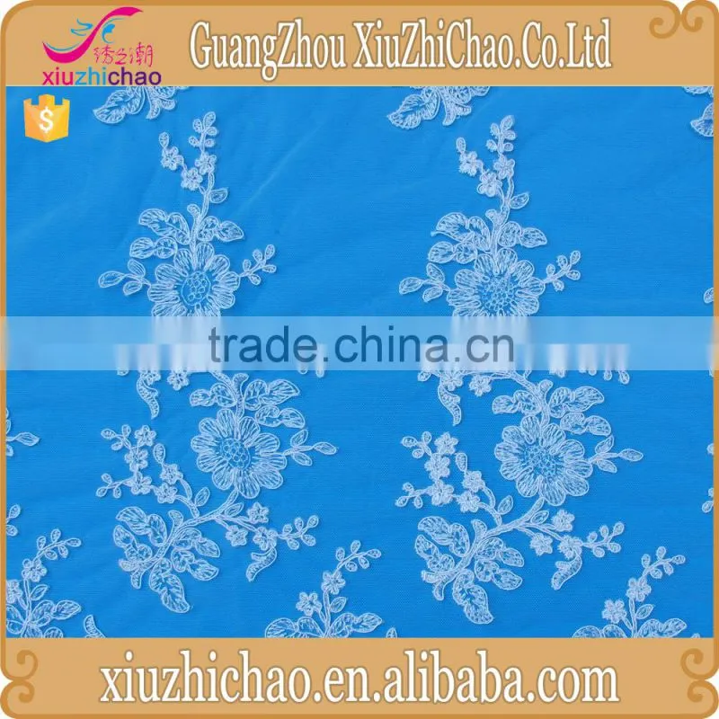 M0020-1A Hot Sale French Tulle Lace Fabric Embroidery Wedding Dress