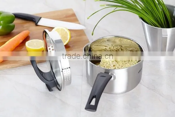 Sauce pans type stainless steel cookware pot with lid