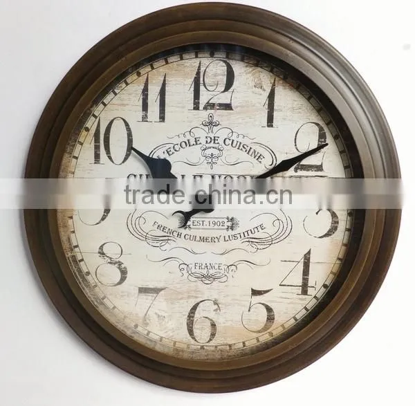 Dia 53 cm country style Round Metal Wall Clock,