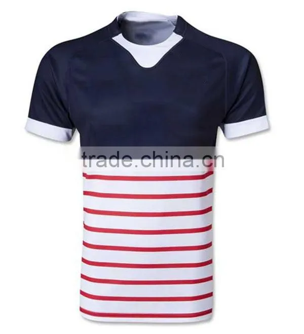 Custom sublimated overall printing rugby jersey