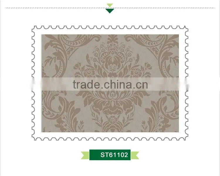 amazing wallpaper, brown classic damask wallcovering for dining room , chromatic wall decal distributor