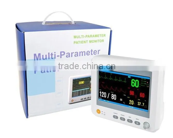 CE Approved 7 Inch TFT Display Portable Multi-parameter Patient Monitor with 6 Standard