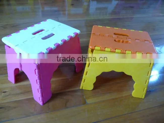 Cute and cheap kids mini plastic folding stool