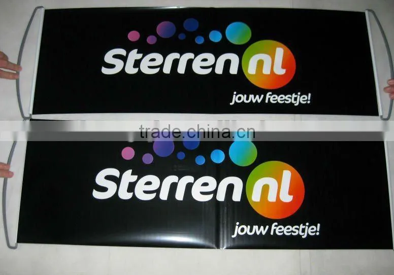 Plastic PET Sports Fans Cheering Rolling Flag/Banner