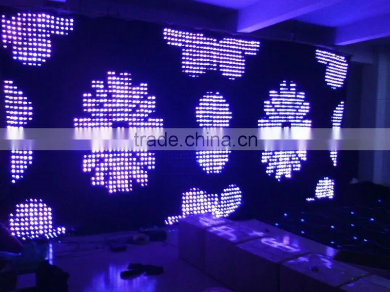 High Quality fireproof curtain / Flexible soft led decoration curtain