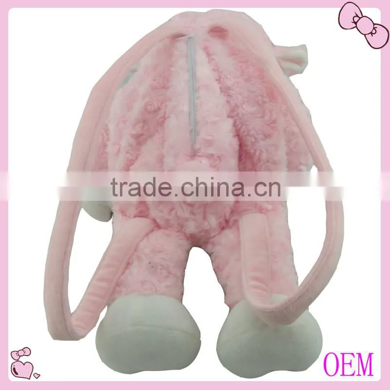 Plush animal sheep bagpack with trolley
