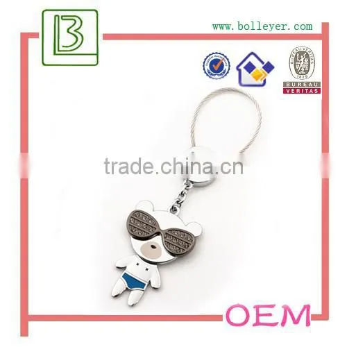 Promotional lovely metal ballet dancer keychain