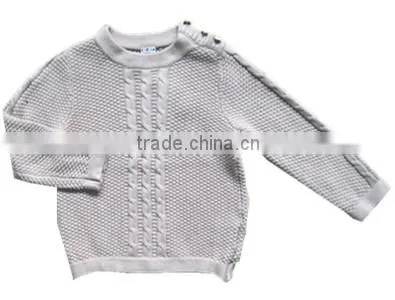 grey sweater crochet kids crew neck winter pullover sweater jumper