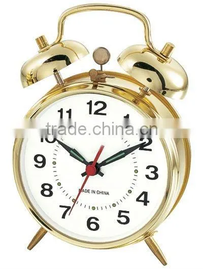 4 inches metal case mechanical alarm clock