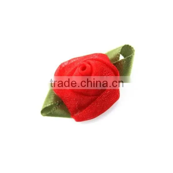 satin ribbon bow with mini flower