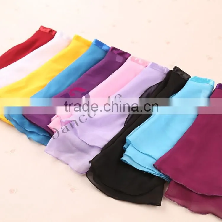 C2314 ballet wrap skirt High quality chiffon ballet skirt for girls wrap chiffon skirt for dance skirt