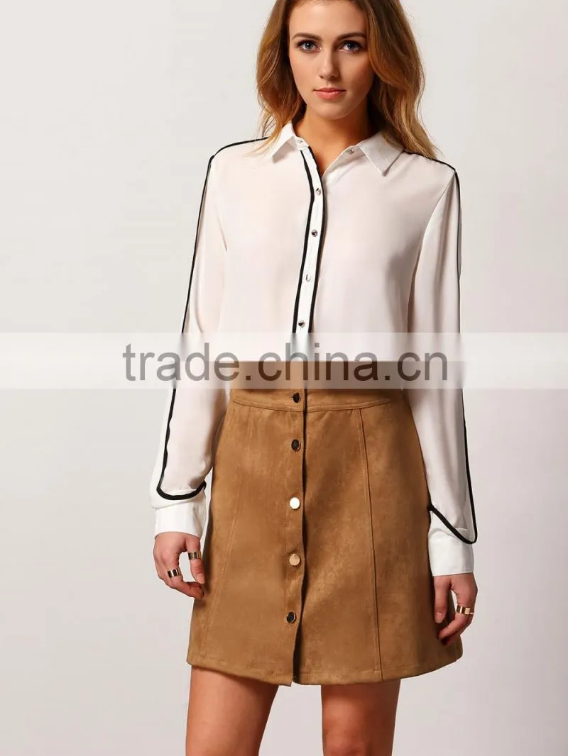 suede ladies designer skirt suits