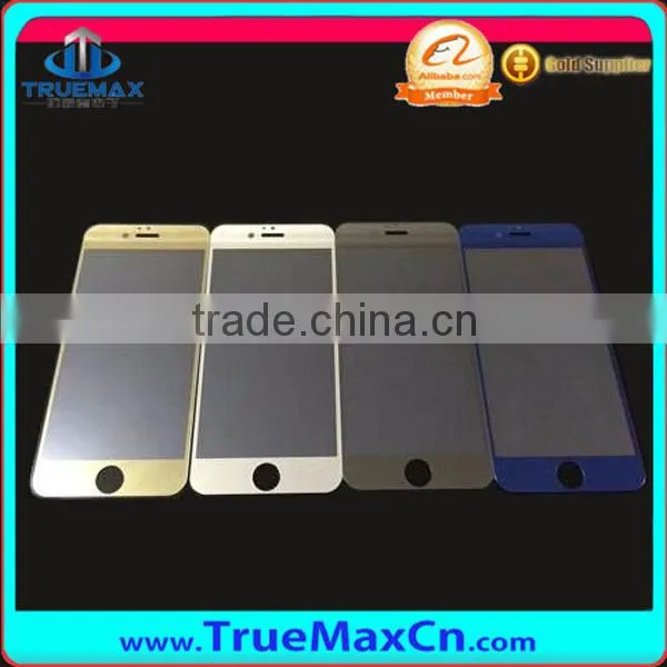 Hot for Iphone 6 colorful screen protector with 2.5D round angle tempered glass