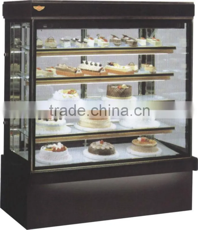 High quality fan cooling display cabinet and showcase for cake moderate temperature