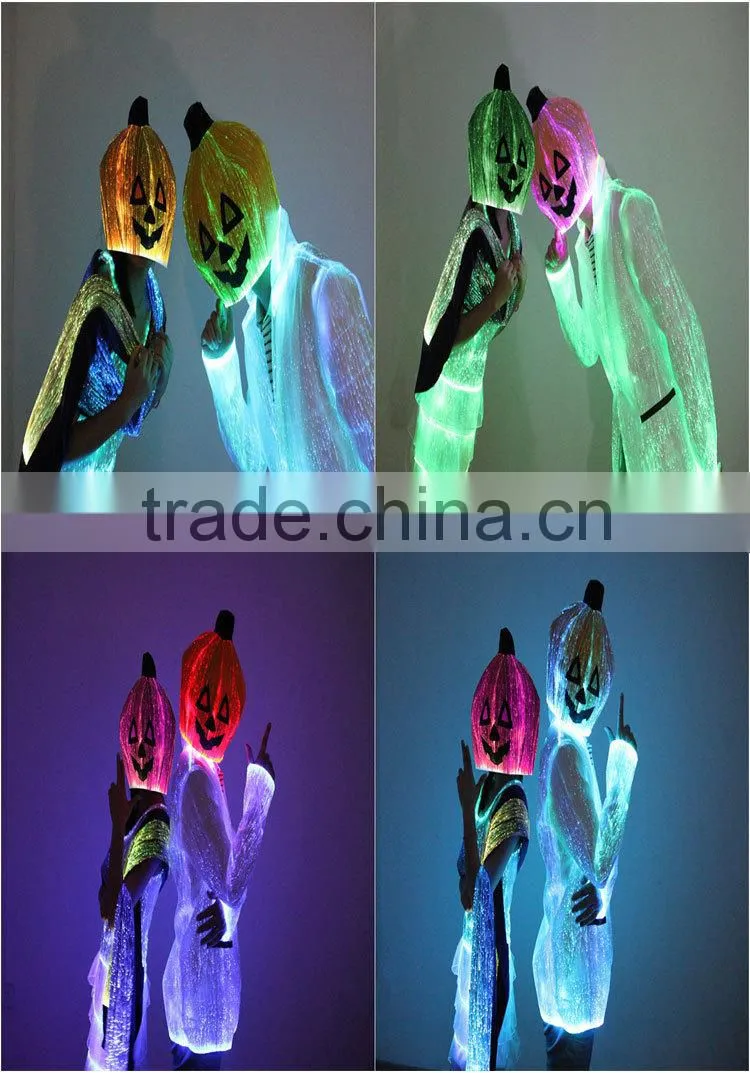 Light up hallloween pumpkin hat luminous newborn pumpkin hat for halloween decoration