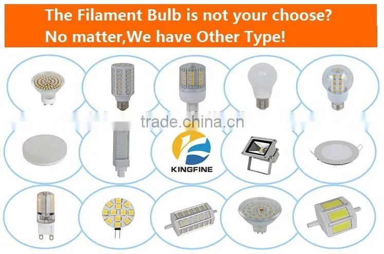 Factory price 8w Globe Sapphire Substrate A60 E27 LED Filament Bulb