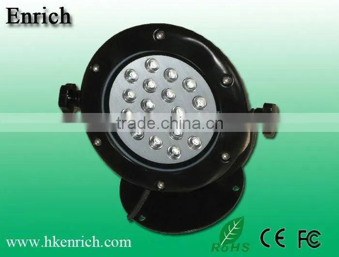 IP68 18W LED Underwater Light with 6-pin waterproof male connector
