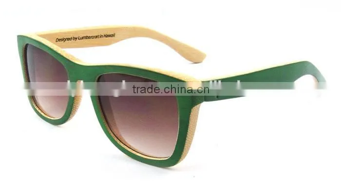 Green bamboo sunglasses