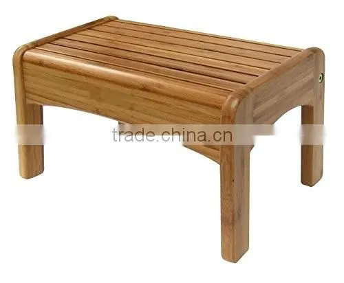 2016 New Bamboo Adjustable foot stool Toilet Stool