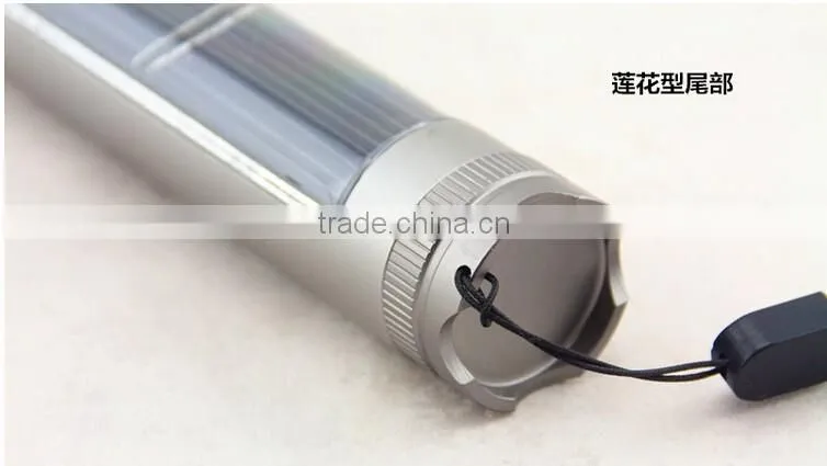 3W Strong Light Rechargeable High Power Led Solar Flashlight