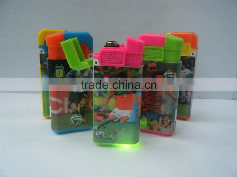 led windproof lighter with color laber