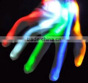 2016 halloween led fiber cheering glove,led gloves