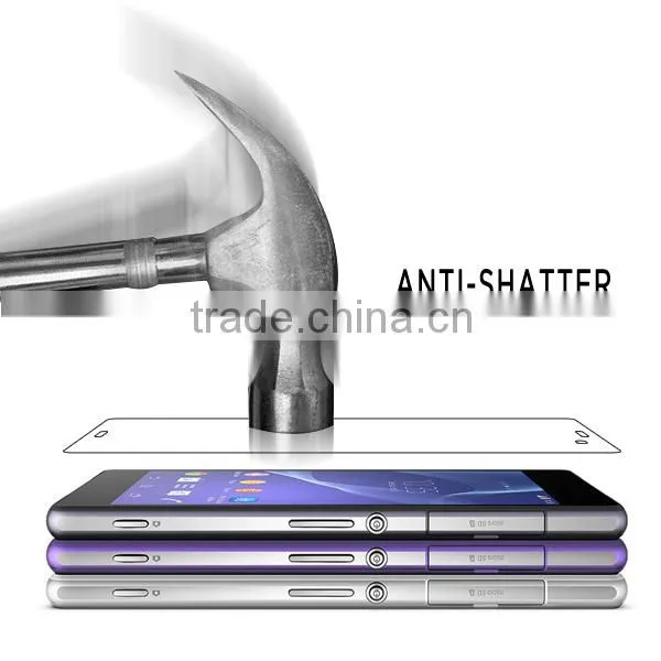 Hot sale!! Tempered glass screen protector for xperia z3, for sony z3 tempered glass screen protector