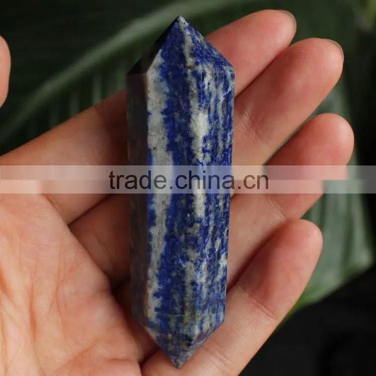 wholesale natural blue lapis lazuli quartz wand crystal point