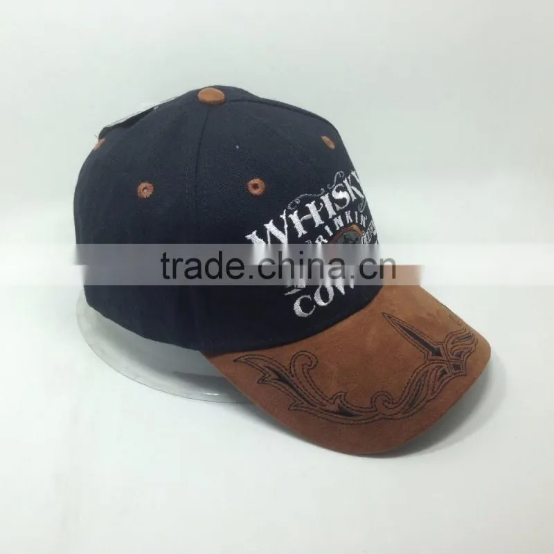 Wholesale balck baseball hats Six ventilation hole snapback caps