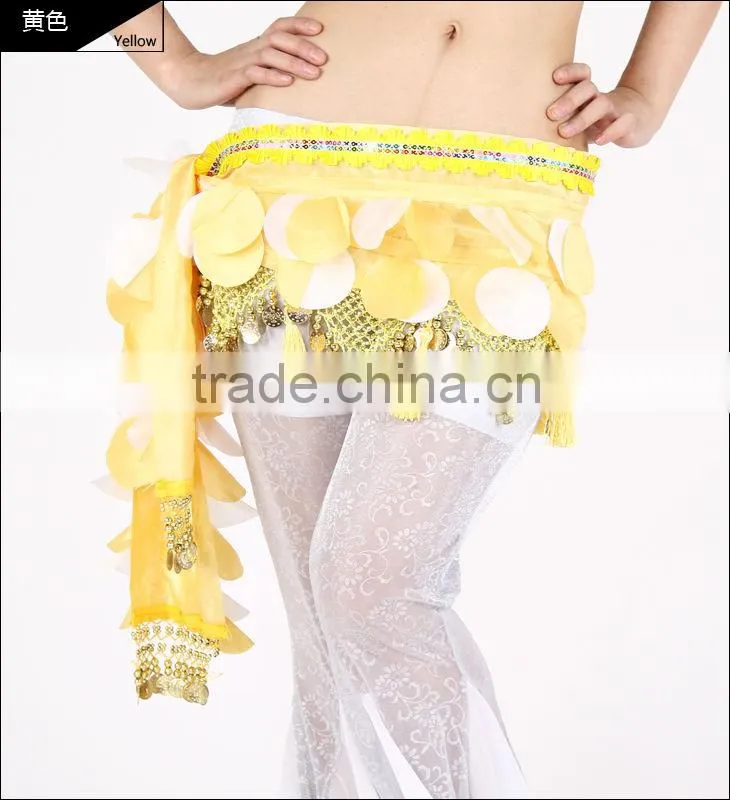 Wuchieal Nice Handmade Belly Dance Coin Belt Hip Scarf