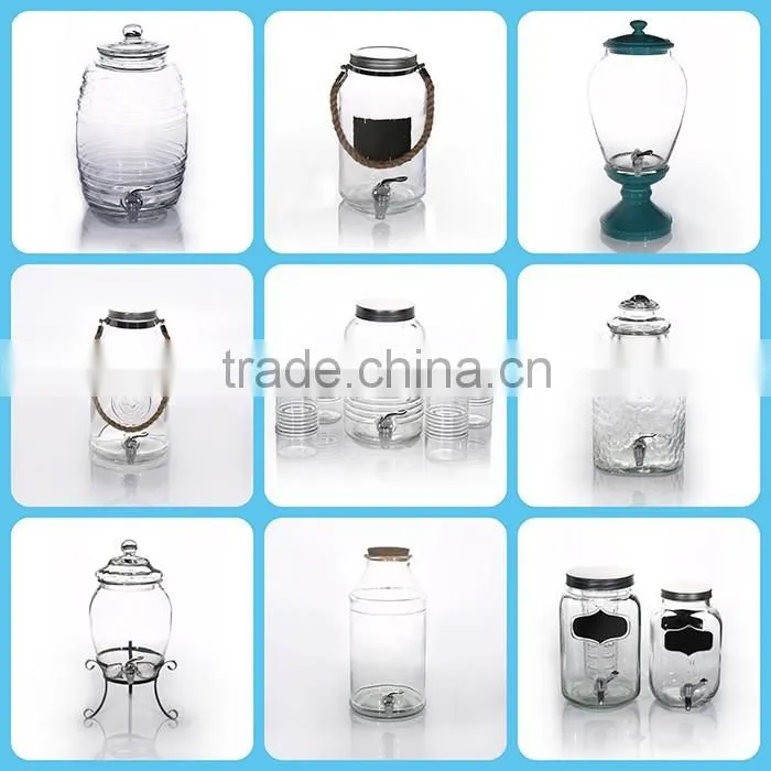 High Quality Glass Dispenser Glass Jar with Tap