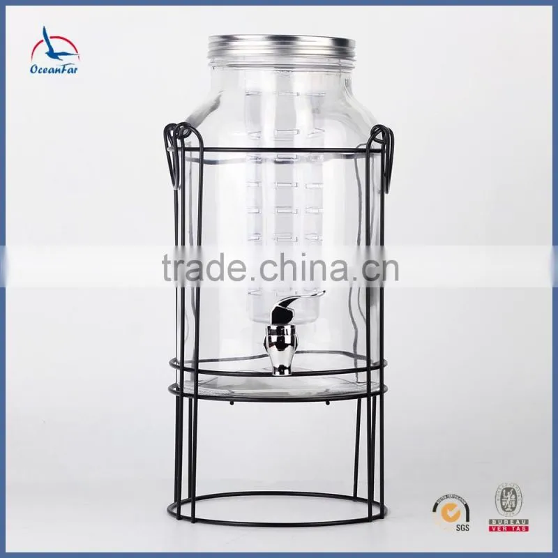 Hot Selling Products Glass Drink Dispenser Fashion Glass Honey Dispenser